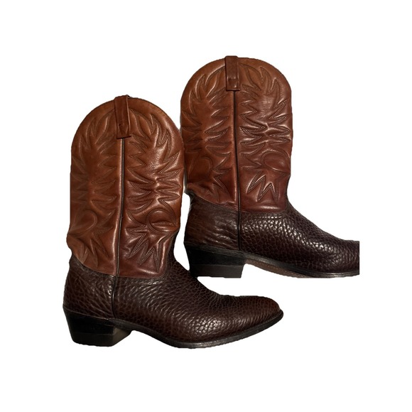Vintage Union Made Cowboy Western Boots Mens 11.5 D 903 64514k3 Brown